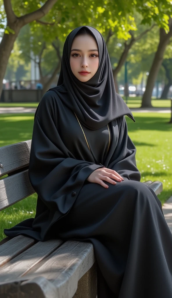 4k, RAW photo, best quality, realistic, photo-realistic:1.37, photo of a women in black hijab, 1girl, lighting, wearing black fit abaya, wearing niqab, big bumb, whole body, sexy girl, mature bodies, white girl, White high heels, showing thighs, Sexy pose, mature bodies, big body, White high heels, big breast, big boobies, malay girl,