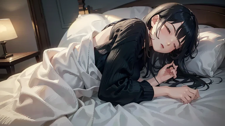 masterpiece, best quality, highres, ultra-detailed,
solo, 1girl, lying down, pillow, lips, bed,sleep