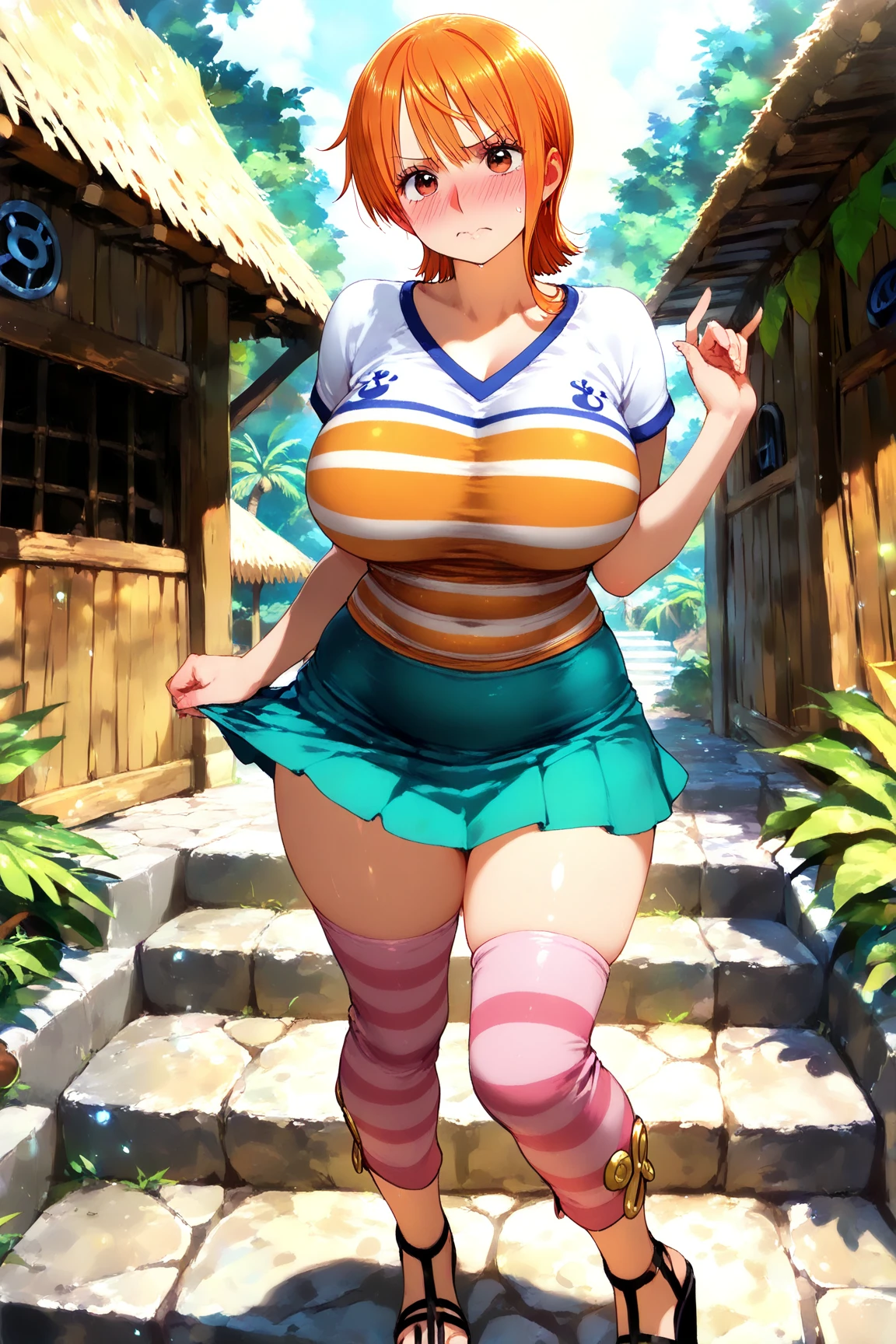 (masterpiece, Highest quality:1.2), alone, One girl, 、Kindergarteners、、6 years old、child、childの小さな体、Jessica, , blush、Twin tails, Purple Shirt, Strapless Dress, corset, Earrings, belt,Red long skirt、(Huge breasts:1.2)、Leg spread、Squatting with legs apart、White love juice from the pussy、Drip a large amount of love juice、orgasm、Background Nature、Masturbation、masturbation behavior、Flip up your skirt、clitoris、Black tights、Urinating、incontinence、Peeing、Transparent clothes、Pee、Put your hands behind your back、Fall backwards、Massage the breasts、Sweat、M字Leg spread、Put your finger in your pussy、From below、Embarrassed、Embarrassed expression、Bend your knees、Completely naked