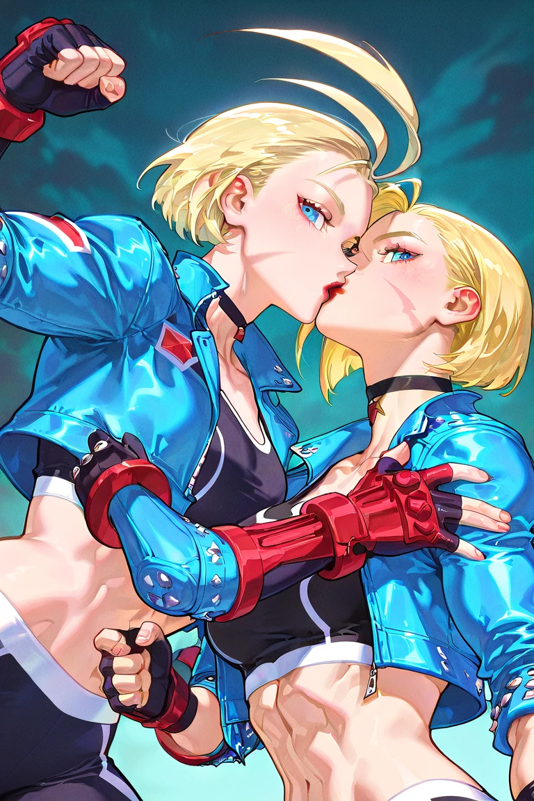 Realistic ART style, 2girls, futa Cammy fucking pussy Ada Wong from Resident Evil