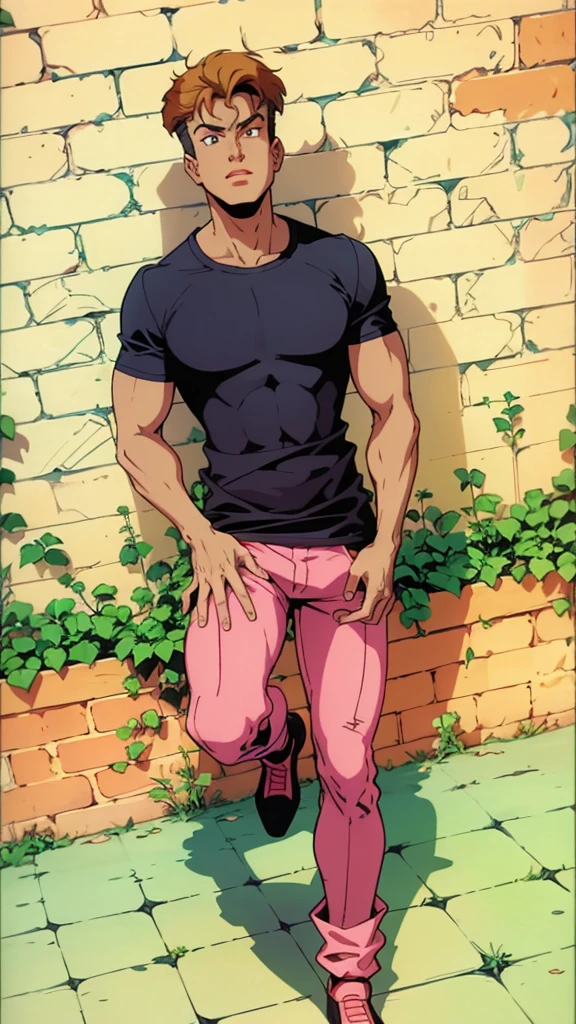 full body in image, masculine pose, unique hair, full man, hoodie jacket, harem pants, male body, slender body, short hair, full body, hot body, sexy male body, dinamic pose. detalied pose, body, simple background, expressive face, focus on face, line art, sketch