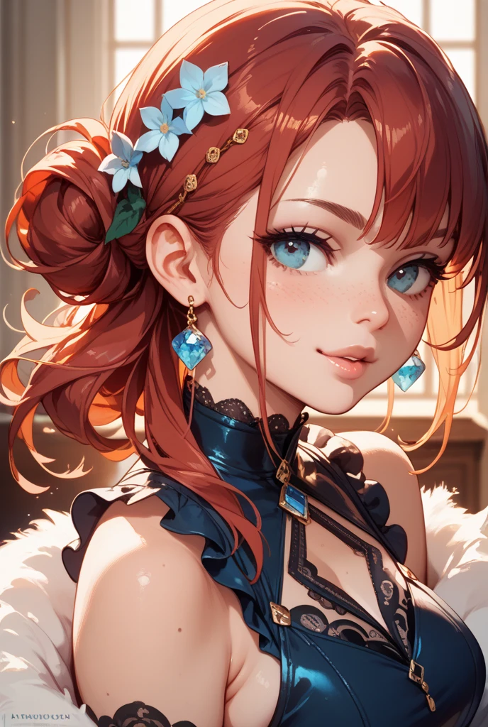 masterpiece, best quality, 1girl, incrsahrisb, <lora:AhriSpiritBlossom:1>, lips, smile