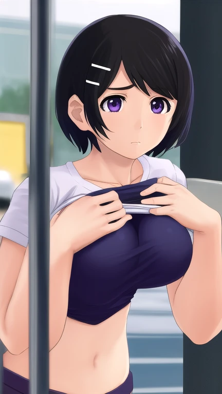 1. Beautiful woman in a pink polo shirt, Short sleeves Short hair, Small breasts,Black Hair, Hospital Beautiful Cute High quality Drooling Feeling Perfect fingers Naked Hands to lift clothes Glasses Breasts touched Stethoscope placed Hands reaching out from off screen Nipple examination