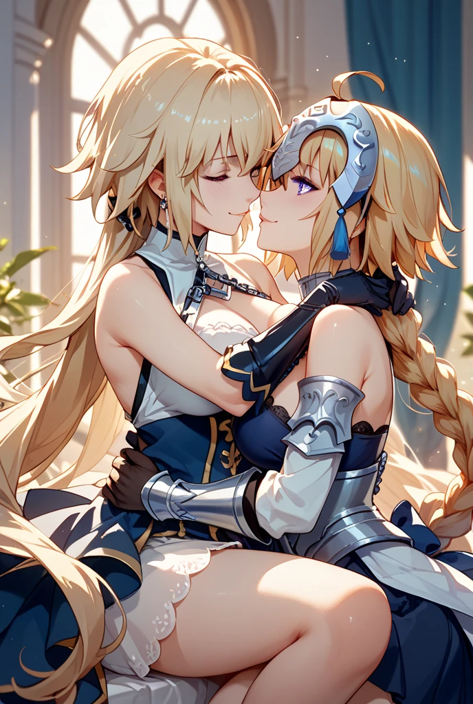 blonde girls in armor. kiss girls in the castle