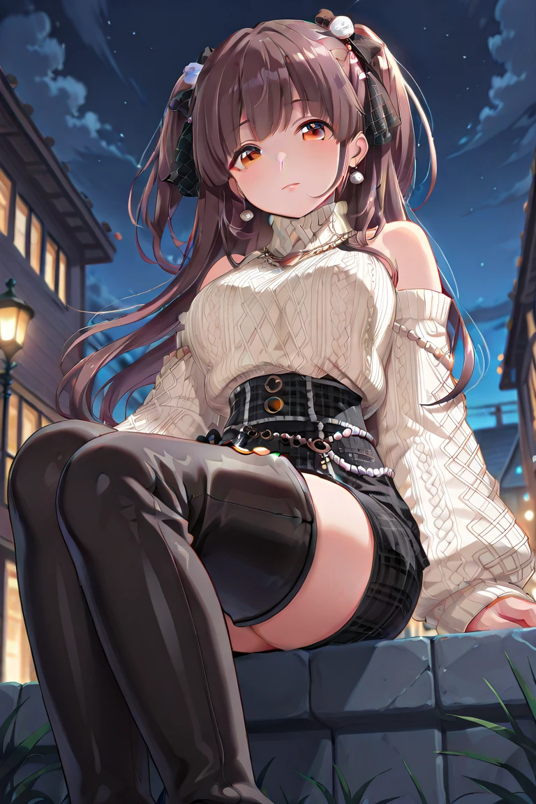 ((best quality)), ((highly detailed)), masterpiece, extremely detailed face, beautiful face, (detailed eyes, deep eyes), (1girl), full body, <lora:edgShort&Fishnets:1>, edgShort&Fishnets, shorts and fishnets, wearing edgShort&Fishnets, <lora:hairdetailer:.8>, (at a town)