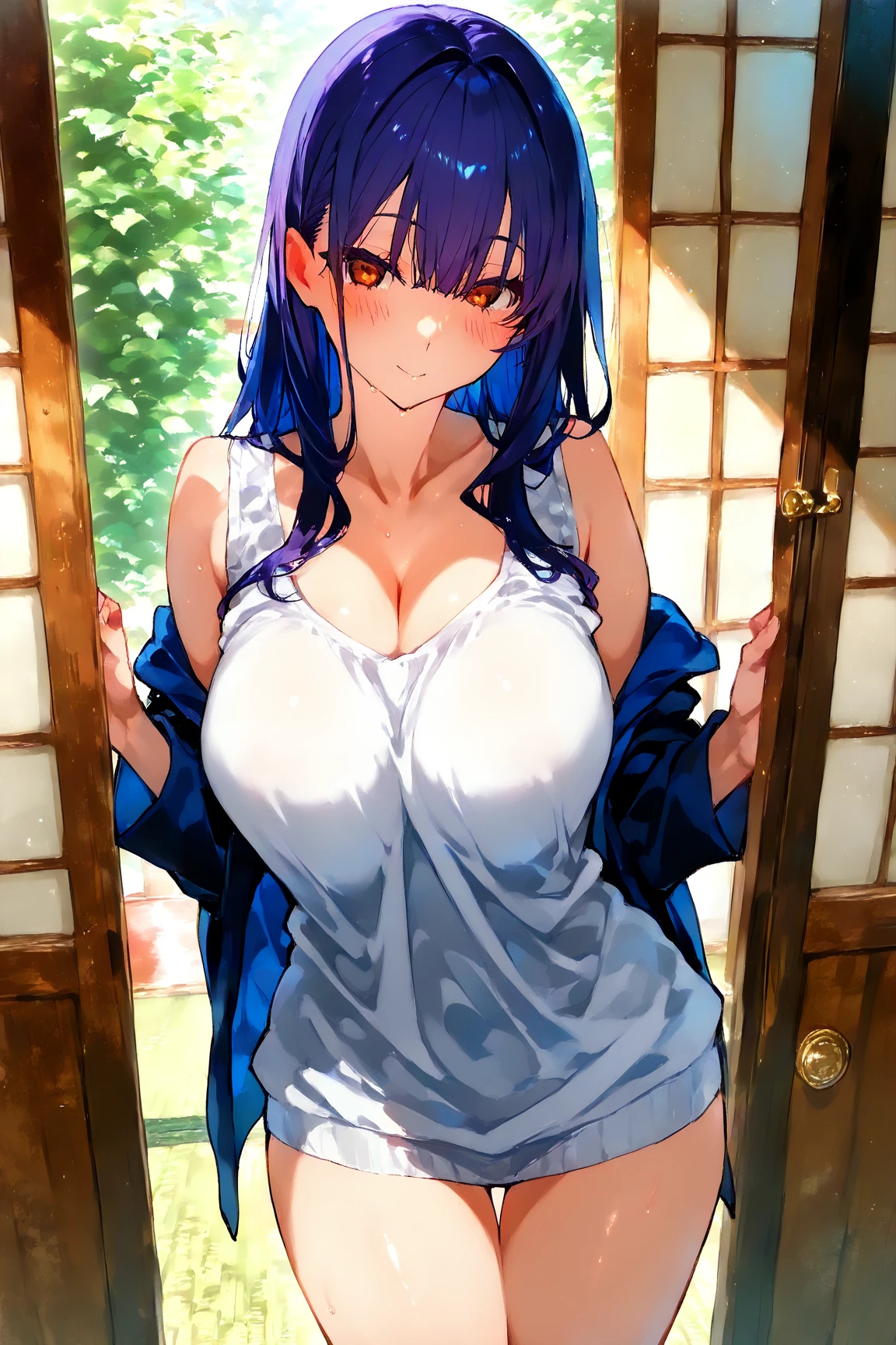 looking at the audience, (open mouth:1.2), (阳Light, bright, 阳Light :1.2) no_DXD_Xenovia, 1 girl,20 years old, solitary, Yellow eyes, Blue Hair, short hair, , Colorful hair, Chest, Green Hair, looking at the audience, Striped hair, Two-tone hair, Hair between the eyes, large Chest, Young women,Fair Finger,Fair long legs,Fair Body,Fair Nose,Fair character design, Perfect eyes, perfect Face,expressive eyes, looking at the audience,(Dominant_Body),(Focus on her Face), Official Art,Extremely detailed CG unity 8k wallpaper, Perfect Lighting,rich and colorful, bright_front_Face_Light,發Light的皮膚, (masterpiece:1.0),(the best_quality:1.0), Ultra-high resolution,4k,Super detailed, photography, 8K, HDR, high resolution, absurd:1.2, Kodak Portrait 400, Film Grain, Blurred background, Bokeh:1.2, 鏡頭Light暈, (Energetic_color:1.2) (Fair,Big goals_Chest:1.4), (Fair_Face:1.5),(narrow_waist),,wedding dress, wedding gown, bride
