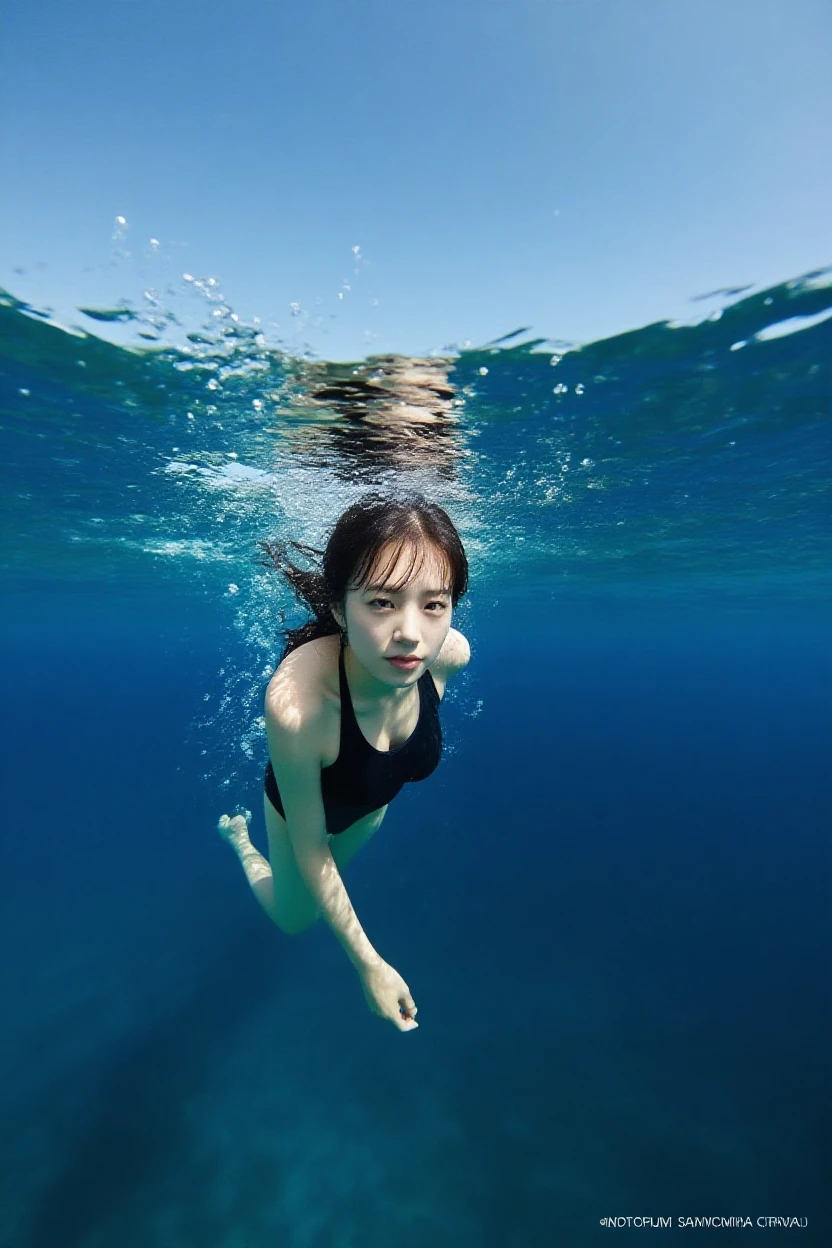 Swimming in sea