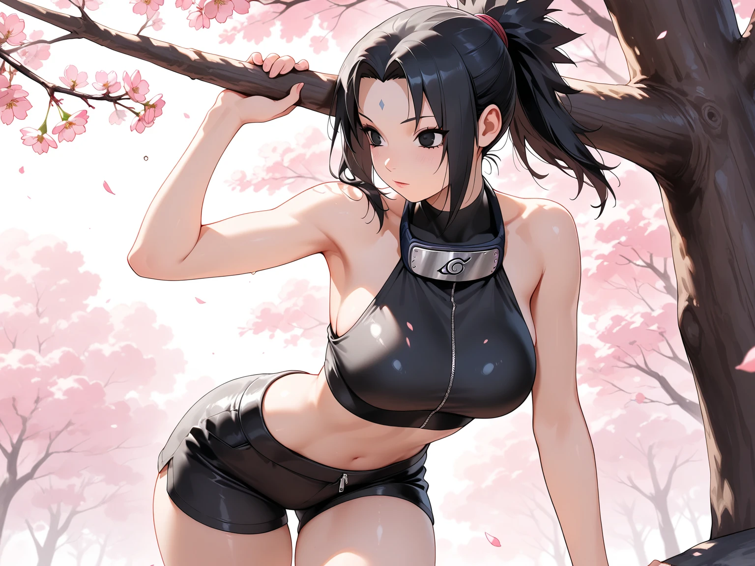chica sexy, Hinata Hyuga, Naruto, With big breasts, Naruto Shippuden, Teaching what is improper, Kunoichi, Ninja, The leaf village, huge butt, From the hyuga family, With glasses, mini skirt, gothic, beautiful, shy, 8k