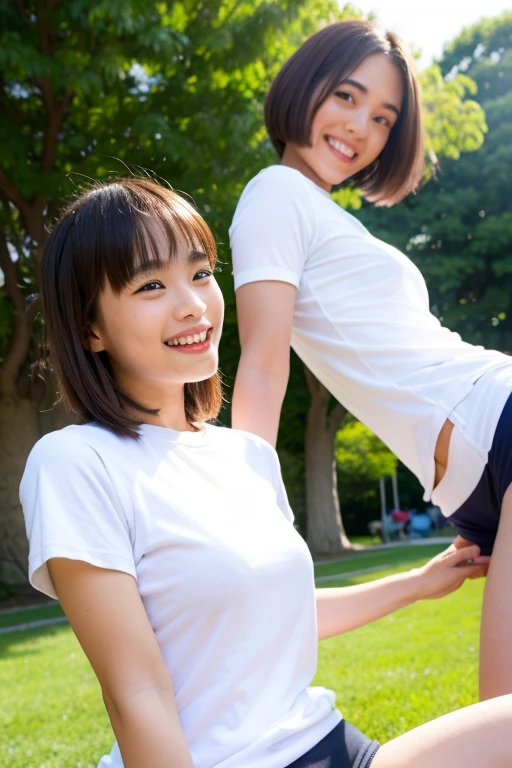 48 years old D cup saggy breasts woman A kind smile Big eyes Front teeth Japanese classmate High resolution, Highest quality, super high quality, Ultra-detailed, Cinematic lighting、On the street、Sweaty、Sweat、Black-haired、Idol girl singing on the bandstand、Big smile、sunny day、Spread your legs、Spread your legs、sunny day、Full nudity、huge 、Nipples、Browsing Caution、punk