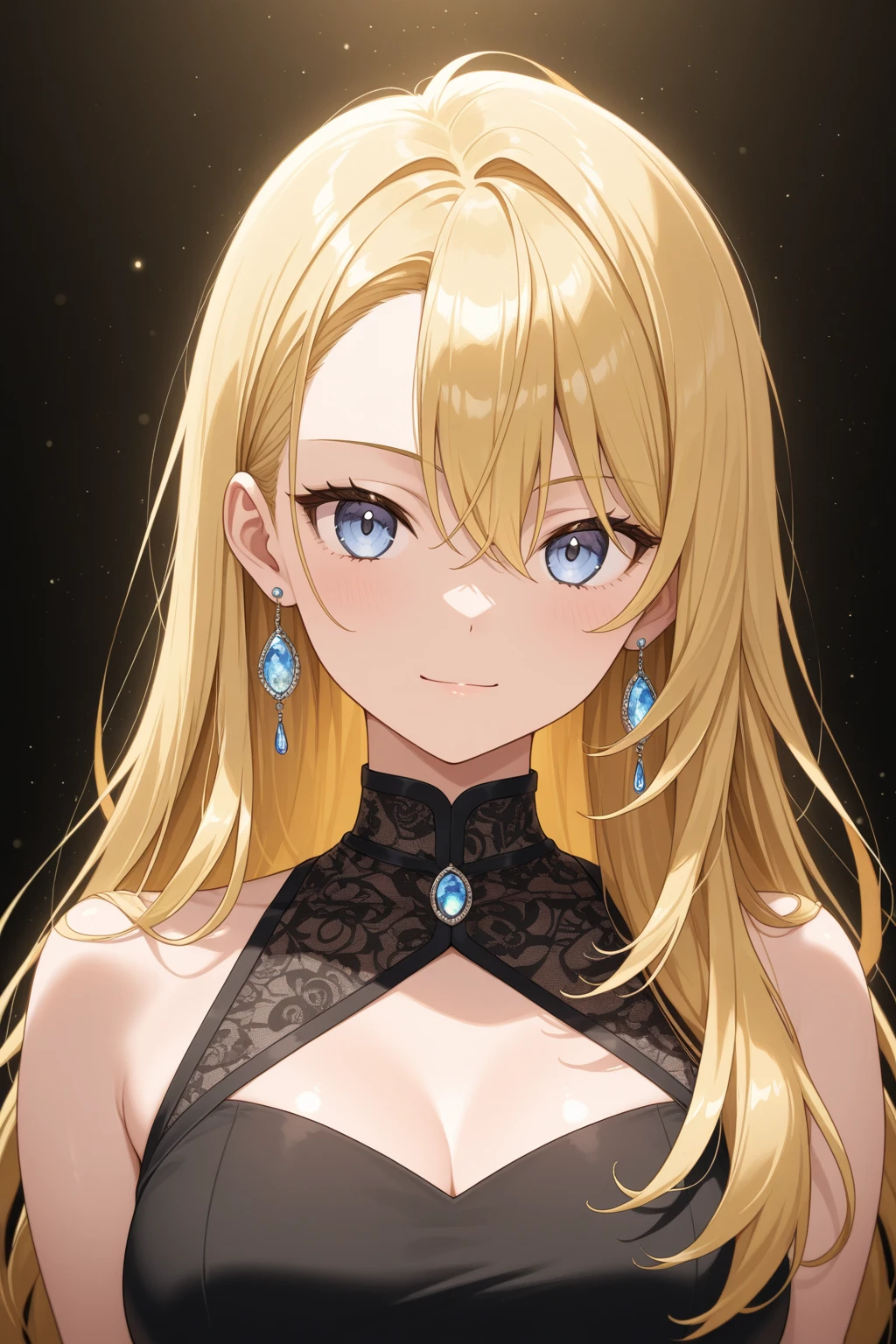 ((best quality)), ((masterpiece)), 1 woman, Blonde long hair, daffodil flower, bust,
