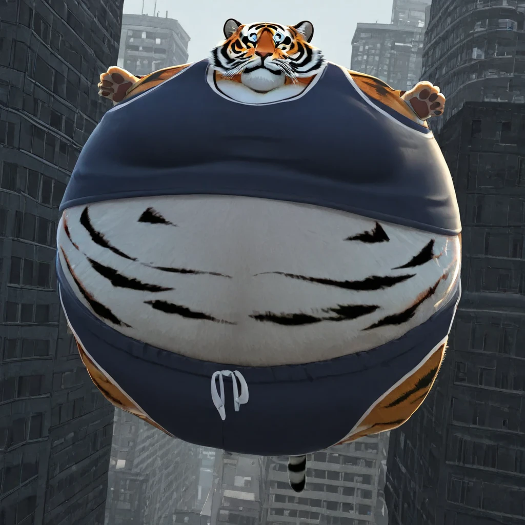 score_9, score_8_up, score_7_up, score_6_up, score_5_up, score_4_up, tony the tiger, anthro, male, tiger, felid, pantherine, inflating, floating, blimpass, belly inflation, leaning forward, ass up, hose in butt, front view, looking away, by somescrub <lora:MaleInflationXL-01-Pony-e050:1>