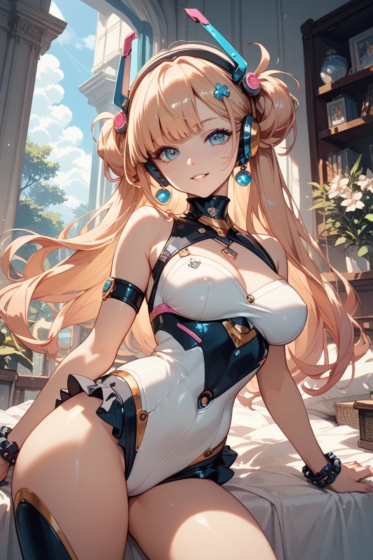 ((highest quality, 8k, masterpiece,Realistic: 1.3)), (Ideal body proportions:1.7),(sharp: 1.3),( Slim beauty with perfect body: 1.4), (Slim Abs: 1.3),(Thigh Gap:1.5), ((Layered Hairstyles,Blonde Hair, Big Breasts: 1.2)), Pink areola, ( Nurse Cosplay: 1.6), (Hospital room: 1.3), (Sculptural installation:1.6),(Thigh Gap:1.5),(Highly detailed sexy and cute face and skin texture:1.5),Supermodel body, (Beautiful eyes in every detail,Eyes focus:1.5),(From the side:0.8),( Looking into the camera:1.4),