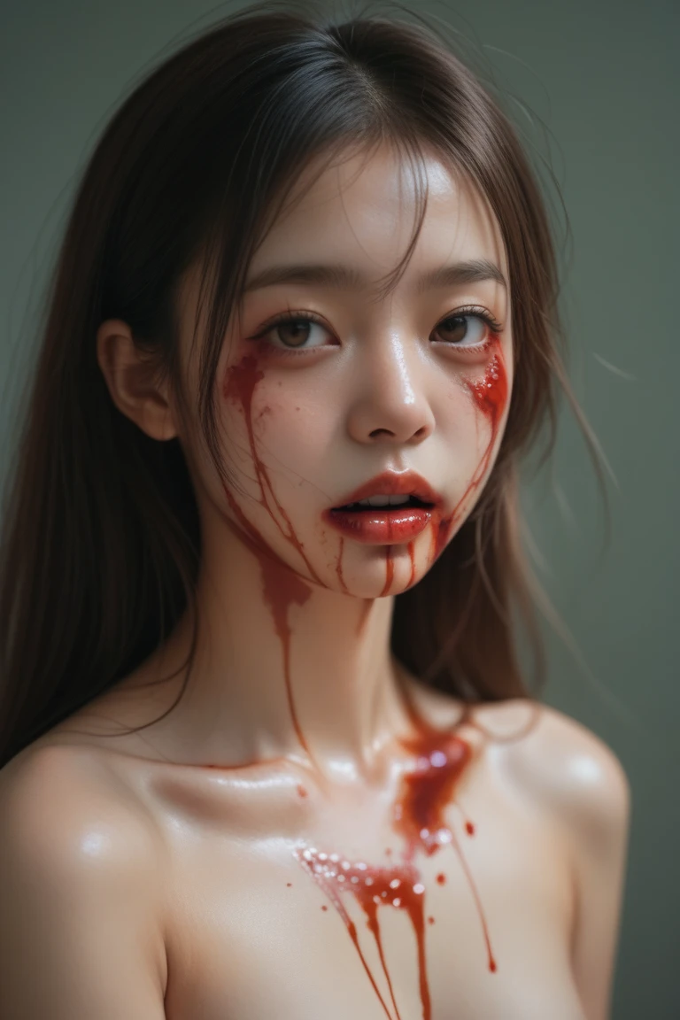 Highest quality, masterpiece, look up, cute,(Horror),(((少女の美しいzombie))),((zombie)),((This girl is dead)),(Being attacked),Trying to bite,(((Bleeding,Injured))),(((Shedding tears of blood))),((口からBleeding)),((Covered in blood)),(A body covered in wounds),((zombieに身体中を噛みつかれた)),((Sexy)),(sexy),((Small breasts)),(Baby Face),(Middle school students),(((Masturbation))),((semen)),Beautiful Style,(((Lower body exposed))),(((Pale skin))),(Sensual look),Sexy表情,Expressions of delight,Crazy Smile,((Ahegao)),(Dark atmosphere),(Dark atmosphere,fear),((Dim lighting))