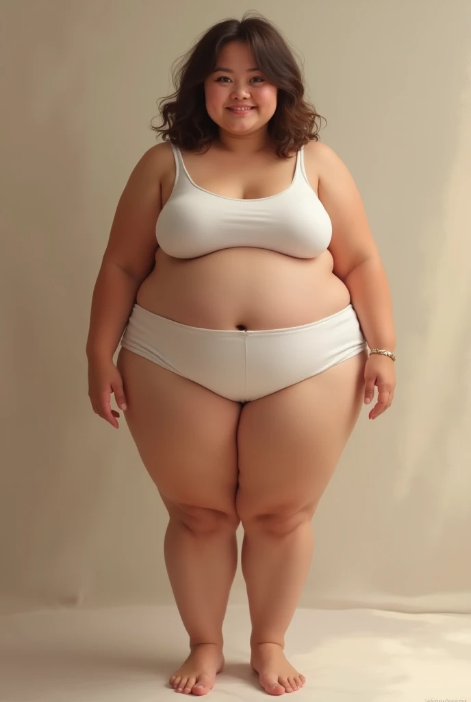 A very fat girl , age 10 years old , very fat body , very jigly, obesse