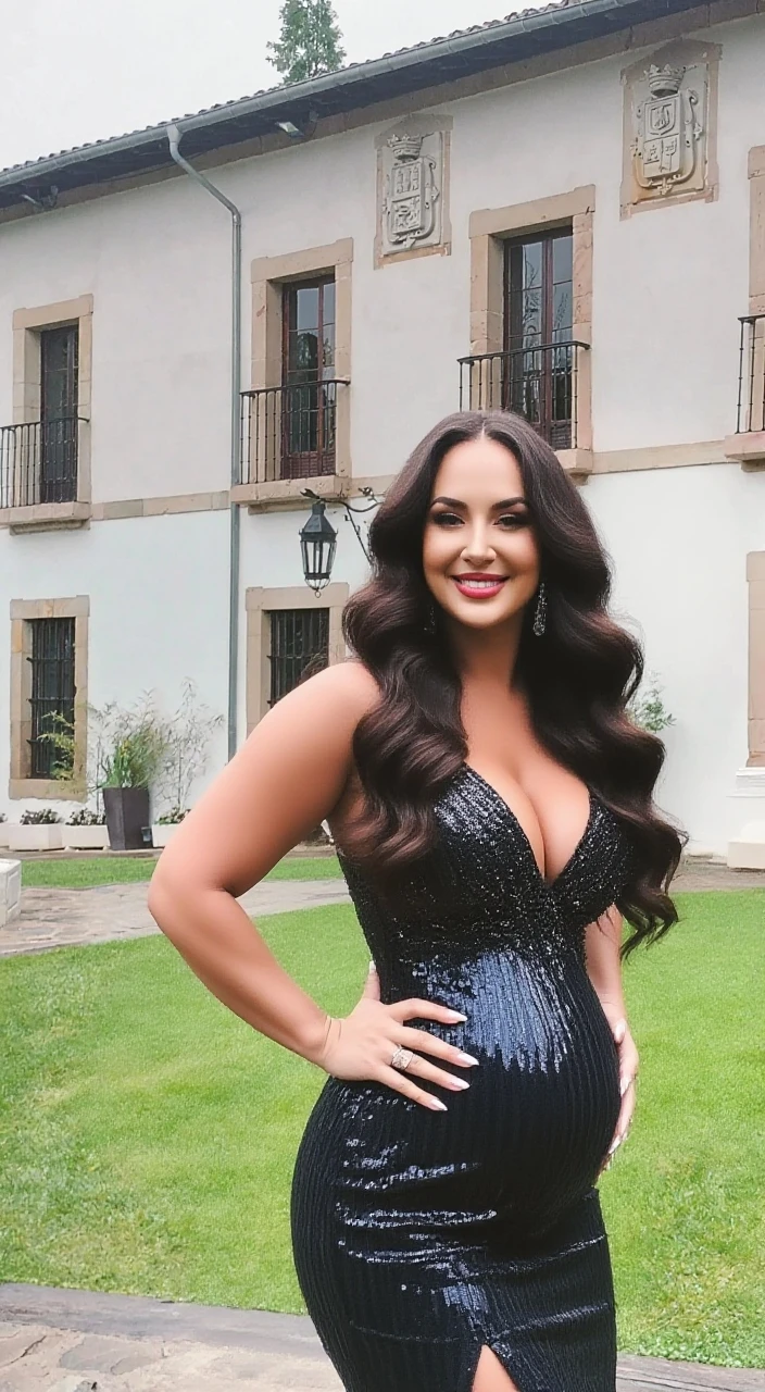 a close up of a woman in a red dress posing for a picture, blanca alvarez, taken in the early 2020s, mina petrovic, 2 4 years old, profile image, taken in the late 2010s, 2 8 years old, fernanda suarez, 2 9 years old, she is about 2 5 years old, Big tits, huge tits, no clothes, sexy, cute, wide hips, thick thighs, pear-shaped body, minimal clothes, thick, bbw, chubby stomach, thick nipples, nipple piercings, large areola, hard nipples, piercing through shirt, nipples hard through shirt