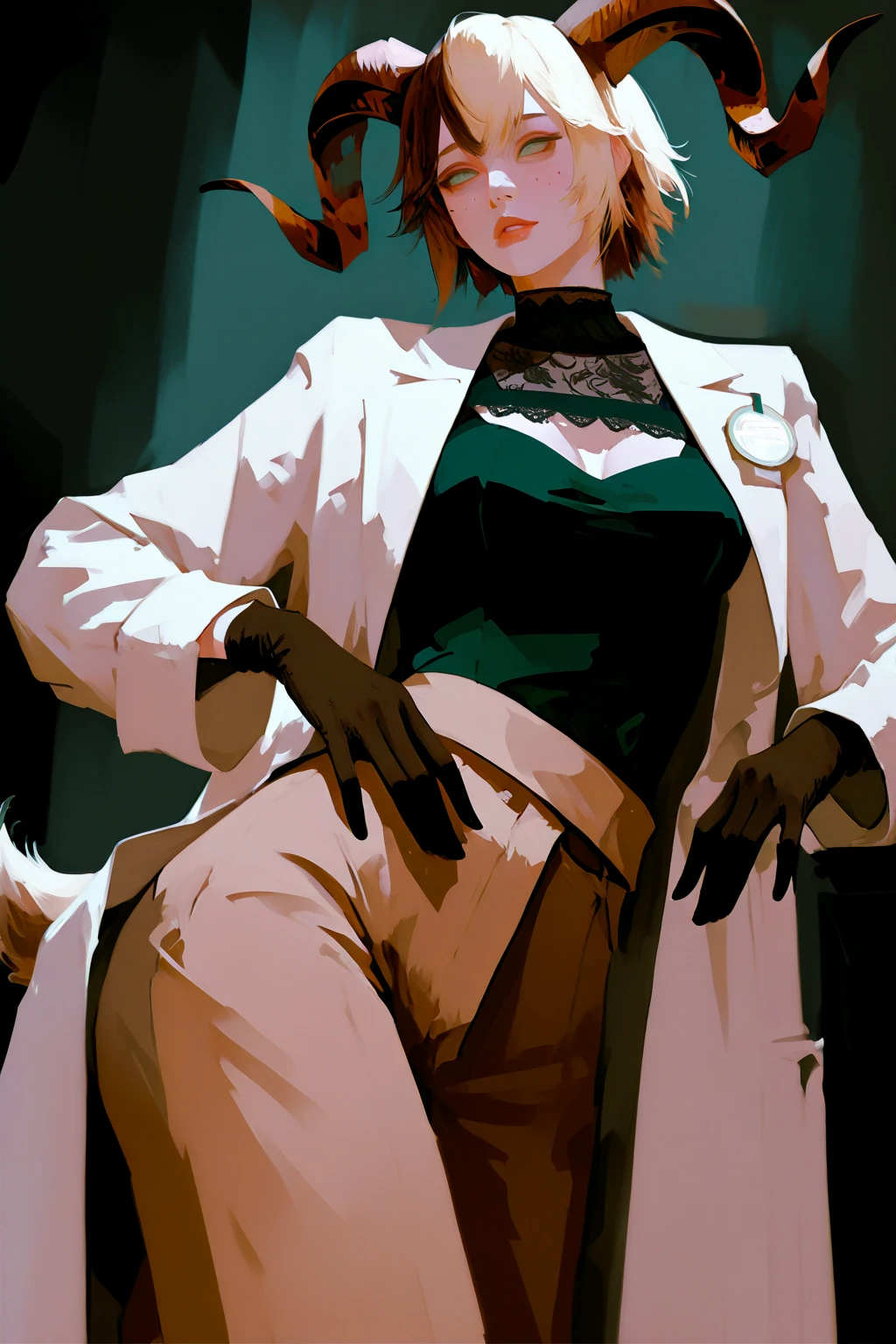 (zPDXL2), score_9, score_8_up, score_7_up, source_anime, 2d, 

(clear simple background, white background, papyrus background), ((mouse:1.3)), _young, anthro, solo, female, (full_body, curvy body, portrait, focus), (Dressed:1.25), blouse, lab coat, pencil skirts, glasses), ((white mouse fur, beautiful sweaty breasts)) 

AissistXLv2, unaestheticXL_bp5, SimplePositiveXLv2, zPDXL2 PonyXLV6_Scores