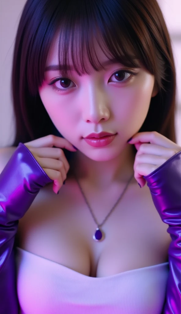 (La mejor calidad, 8k, 12), 1  chica, Tatsumaki, Pelo corto, cabello verde, tiny breast, El cuerpo perfecto, Cara ultra detallada, Labios detallados, ojos delgados, vestido ?????, Standingn, tentador, excitado, areolas convexas, en celo, Milf, vapor, sexo, tembloroso, , Mirando hacia arriba, desde directamente arriba, Ahegao, espermatozoides en la cara, Wet,(Portada de la revista:1.8)、((desde abajo:1.2))、(Ponte en cuclillas y muestra tu entrepierna)、(dynamic pose:1.1), Pretty 1girl, highest qualityr、The Ultra-High Definition、high resolusion、extremadamente detalles CG、Fondos de pantalla de la unidad 8k、17 year old、hermosos ojos detallados,Pelo de coleta、(((enfermera, Enfermera negra, Gorra de enfermera, desgaste ?????, Legwear ?????, Guantes negros de codo、Purple satin panties、 Good purple satin、Microfalda negra)))、(un cuerpo mojado:1.4)、(cuerpo brillante,:1.6)、 sonrojarse, sudar,be shy、(Ahegao:1.5)、(Saca la lengua y babea)、rubor rojo、lleno de timidez,(nsfw)