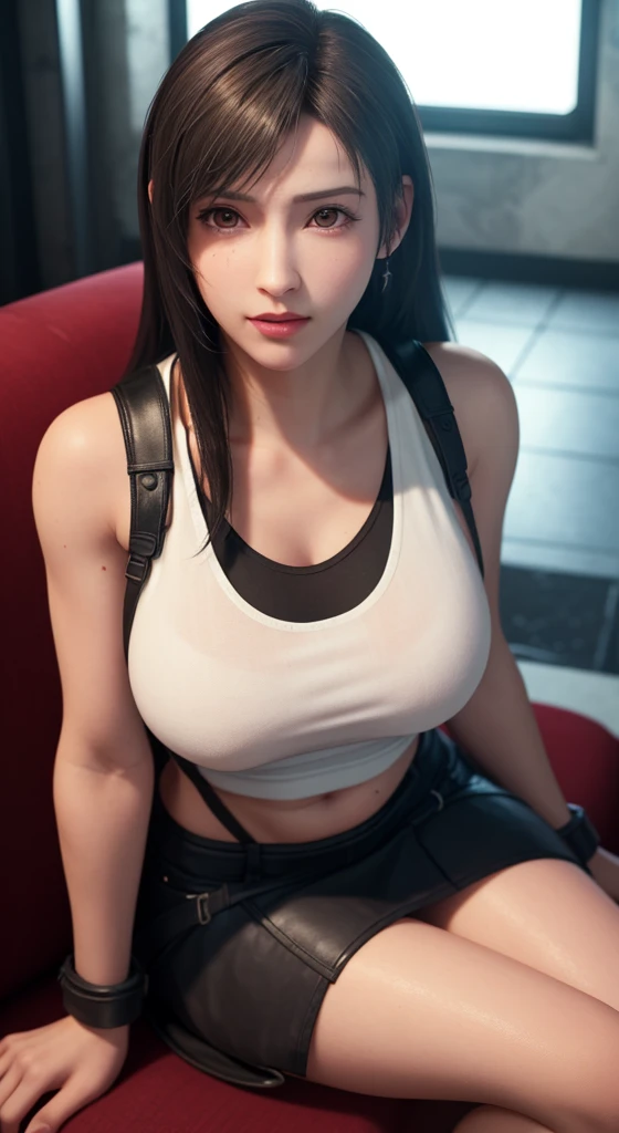 (Very delicate and beautiful:1.2)Supermodel, Perfect Shape, girl, Tifa, Knee socks, Beautiful legs,Gentle expression,Pampered look,Innocent face,mini skirt,Big Breasts,Beautiful breasts,Sensual,Bike Shorts,,masterpiece, highest quality, High resolution, 8k, , Sports Girls,Training wear,short hair, blush, Sexy pose, sweating, Cityscape, Crisp details, Super Detail, Realistic skin texture, surface details, Beautiful eyes in every detail, Medium Full Shot, ,Flame Background,smile,Look at the audience, Big Breasts, Big Tits, whole body, White panties