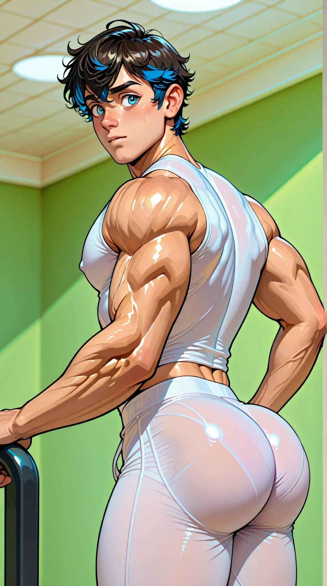 top-quality、​masterpiece、超A high resolution、(realisitic:1.4)、Detailed face、solo、１human male、The upper part of the body、Dark hair、glistning skin、dense skin、(asian human)、architectural、(absurderes、hight resolution、ultra-detailliert)、、1 male、Adults、(a 25-year-old man)、a handsome、tall muscular man、broad shoulder、extra very short hair、angular jaws、thick neck、thick eyebrow、extra very short hair、A dark-haired、fine eyes and detailed face、 Highly detailed CG Unity 8K wallpapers、intricate-detail、(Style Swirl Magic:0.7)、looking at the spectator、solo、(full body Esbian:0.6)、Detailed background、A detailed face、dynamicposes、、dynamic compositions、 big muscle、、((((bulge))))、a handsome、 ((masutepiece:1.4, Best Quality)), ((masutepiece, Best Quality)), (photographrealistic:1.4)、(((Sorcerer)))、grin, Surfing,、a smirk、Sunny and cloudy sky、revealing the tskin and thighs, fantasy Library Background:1.2), Photorealistic、cana、magic circles , ((insane phat ass , big fat butt))  , (stiff nipples , long hard nipples) , topless , nude , naked
