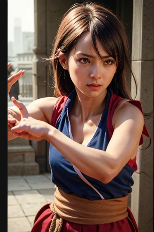 (masterpiece, highest quality:1), (realistic:1.2), light, written boundary depth, (detailed face, face focus:1), game CG, Super detailed, 8k, intricate details, hiqcg,
1 girl, alone,anime, looking at the viewer, kunoichi, 15 years old, full body image, ninja pose, Japanese sword, kunoichi's clothes, Upper body, Ninja Run, tattoo, full body image, Samurai Pose