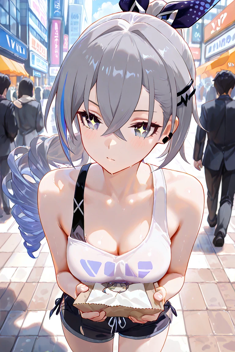 Silver-haired girl drawn in high resolution Japanese anime style、whole body、Women in yellow bikinis taking photos on a deserted beach, model bikini, , Young and cute gravure idol, Posing together in a bra, Russian and Japanese mix, sakimichan, Asian woman, Wear a swimsuit, that'that'that'that'that'that'that'that'that'that'that'that'that'that'that'that'that'that'It's hot with the shining sun, Japanese Model, Cute Core, sakimichan HDRI, Young Gravure Idol, Chubby