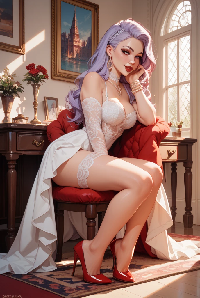 Enorme rechonchudo, woman in black transparent suspenders, panthyhose, roupas justas transparentes, cabelo rosa, perfect hands and feet, meias rasgadas transparentes cor-de-rosa, perfect feets, Nearby feet, arqueado, wearing high heels, no visible fingers