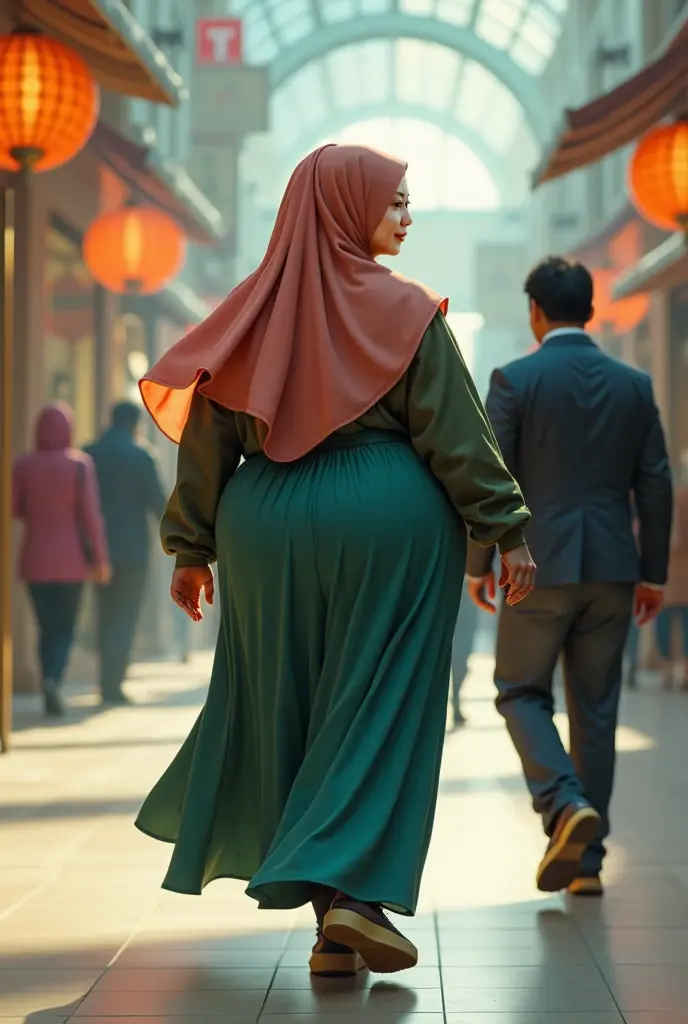 ((best quality)), ((masterpiece)), (detailed), perfect face, araffe woman in a dark-blue dress walking down a street, thicc, she has a jiggly fat round belly, bbwchan, wearing dress, skinny waist and thick hips, widest hips, her belly is fat and round, soft curvy shape, hyperrealistic full figure, wearing a cute dress , wide hips, cropped shoulders,Bare belly,(big assa:0.7),show legs,, thicc, beautiful thick female, beautiful curvy female,, Tall and tall,clear curvy details, curvy hourglass figure, alluring plus sized model, bbwchan, Voluptious body, Curvy model, Curvy body, Be red in the face, 1girll, a matural female, A MILF, the golden ratio,(Kpop idol),(Oil skin:0.72),(Oil skin:1.1), iremuzi tattoos on thighs, big tattoo on thighs, japanese goddess , korean Goddess , milky white skin, wearing hijab clothes, wearing sneakers
