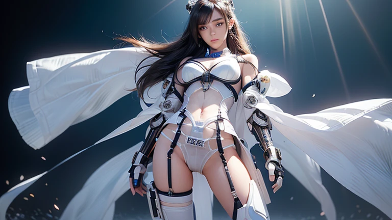 delicate face, 28 year old JPOP idol {cyborg} girl, (carbon fiber cyborg body), carbon fiber body, {{angled bob}}, (big breasts:1.15), (mechanical joint), bangs, attractive curves, central pelvis, seaside, standing posture, beach, glowing skin, ((Puffia leolas)), (High leg, spread your legs, camel toe, camel toe, vulva shaped:1.25), (cyber punk, Science fiction:1.2), [[[shining neon]]], (Upper body:1.15), (8K, RAW photo, highest quality, masterpiece: 1.45), (NSFW:1.15)、(camel toe, camel toe, vulva shaped:1.25)