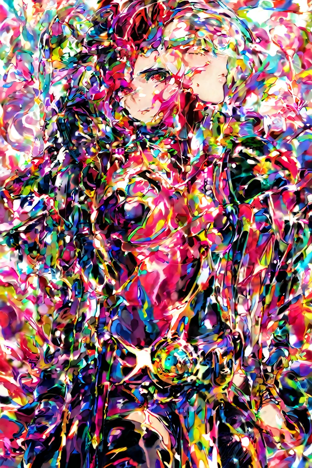 Seductive psychedelic horror, Trippy Hentai, body horror, having sex, real breasts, surreal Sex, LSD trip, sensual, psychedelic oral sex, provocative, colorful, glowing
