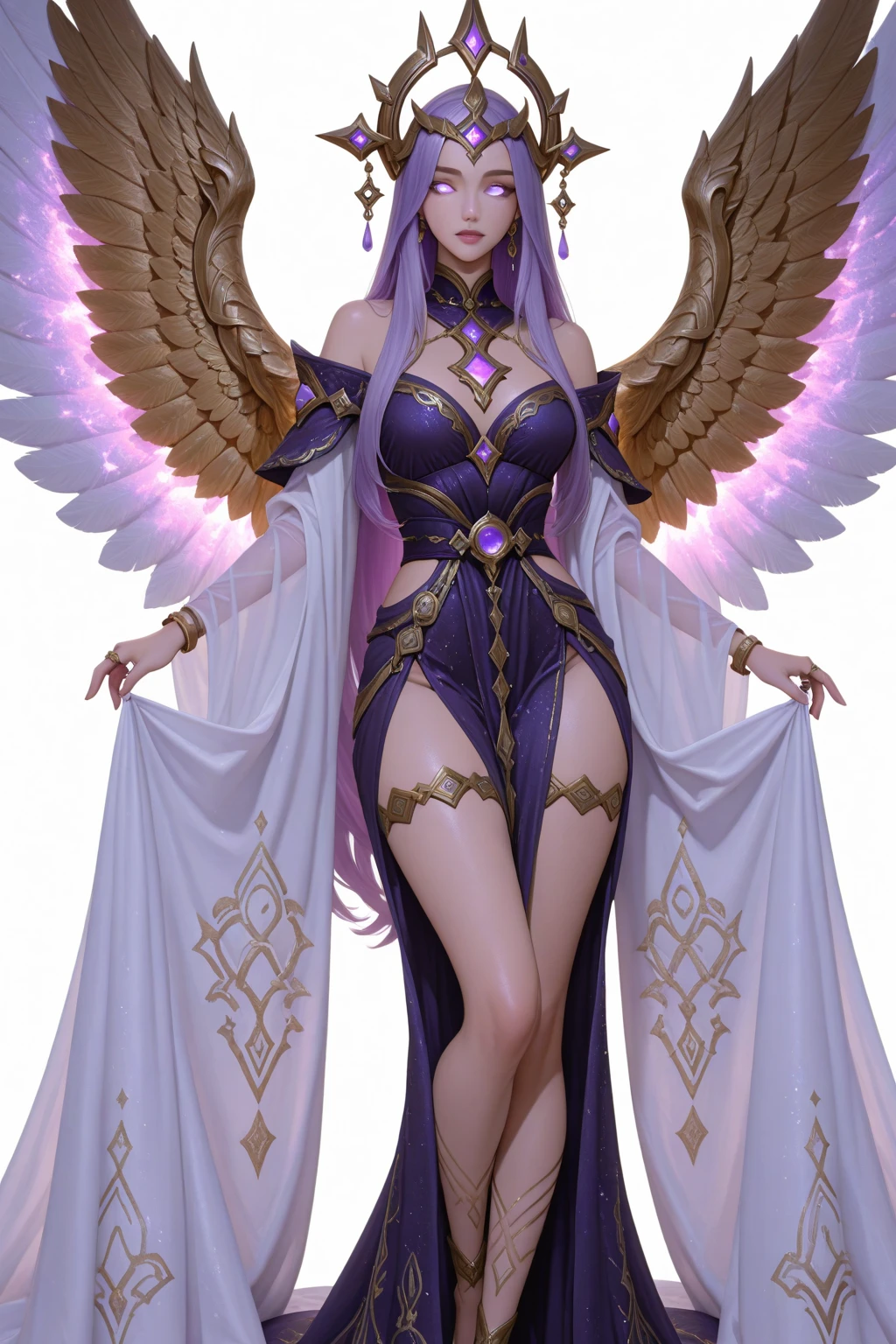 (best quality,4k,highres,masterpiece:1.2),ultra-detailed,(realistic:1.37)
A mature curvaceous Malaysian woman with her age at 40, dressed in a hijab that covers all of her hair, is standing in the center of a mystical scene. She is wearing a beautiful silk magic gown that shimmers with an otherworldly glow. The gown flows gracefully around her figure, accentuating her curves and adding an air of elegance to her presence.

The woman is a witch, strong and knowledgeable in the mystic arts. She stands confidently with her hands raised, as if channeling her magical powers. Around her, a magic circle adorns the ground with intricate symbols and glowing sigils. The circle is made from a combination of runes and arcana, pulsating with energy in vibrant colors of blues and purples.

As the woman continues her summoning, a mythical monster starts to materialize from within the magic circle. The creature is a magnificent being, towering with a majestic presence. Its body is covered in shimmering scales, reflecting the light around it in a mesmerizing display. The creature's form is a combination of various animals, with wings of an eagle, the tail of a serpent, and the head of a lion.

The scene is bathed in an ethereal light, reminiscent of moonlight casting an enchanting glow. The soft illumination illuminates the woman's face, revealing a calm and focused expression. Her eyes emit a glimmer of magic, while her lips are curved in determination.

The background is an enchanted forest, with towering trees reaching towards the sky. The forest is filled with vibrant foliage, casting shadows and adding layers of depth to the overall composition. The air is filled with an aura of mystery and anticipation, as if the entire world holds its breath in awe of the imminent manifestation.

The color palette of the scene is rich and vivid, with deep shades of blues and purples dominating the overall tone. The contrasting warm hues of the woman's gown provide a beautiful balance and creat