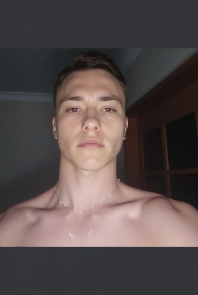 Beautiful boy, blue eyes, blonde hair, good boy face but at the same time very mischievous and sensual, sitting in a chair completely naked with a hard 22 centimeter penis, his legs raised and resting on the back of the chair, his anus can be seen slightly open., real skin of slightly tanned person hyperrealistic photography with room background