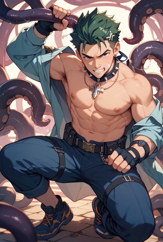 1boy,Laxus_Dreyar , bare shoulders, blonde hair, highres, looking away, male focus, muscular, muscular male, happy face, red eyes, short hair, spiked hair, 4k quilty, Dungeon,Abused( Laxus_Dreyar ,blond hair, jock strap, toppless, looking at viewer, embarrassed, blush, look from down, Standing, showing off your muscles, holding belly, flexing muscles, masterpiece, best quality, movie still, 1 boy, (((background showcases a diverse group of pregnant individuals, including several pregnant males, each embodying the beauty and strength of pregnancy. Explore the theme of breaking gender norms and celebrating the diversity of experiences. Capture the joy, anticipation, and unity among this group, portraying a positive and inclusive representation of pregnancy that challenges conventional expectations, shirtless, nsfw))), (((pregnant male background))),(((purple tentacle))), (((1 big eye in the background))), (((Breeded))), (((egg laying))),male focus, upper body, (((XXL penis))), (((36 months pregnant))), (((pregnant belly))), (((Impregnated)), (((nsfw))), semen flowing inside mouth, (a lot of semen flowing on body), Bondage, Spread legs in BDSM, gargantilha, noose,(((pruple tentacle chain)))), abuse, a couple,Rape, 36 months pregnant, impregnated, (((flowing with semen))).