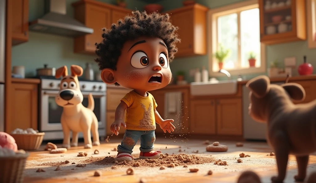 create a car washer figure where the boy is dark-skinned, has curly hair with low sides, a gray beard, and black hair. washing car.