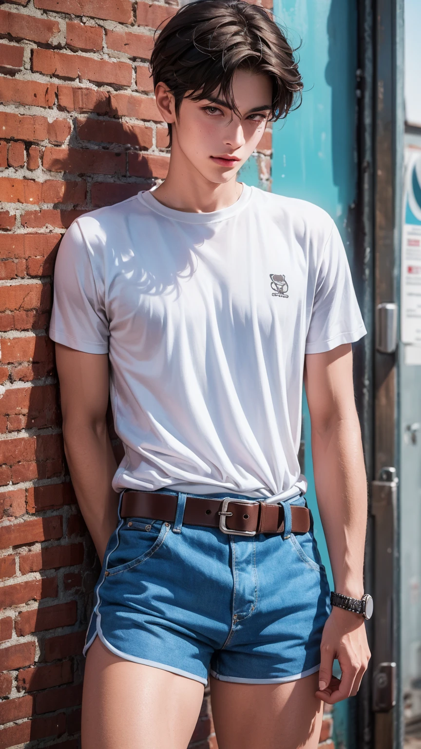 Um garoto coreano , wearing ripped jeans, Torn pants, (Jeans rasgada) (Torn pants), posing for photo shoot , corpo inteiro, fundo liso, jungkook, jungkook taeyang Jimim 1 boy, 1 homem, homem masculino coreano, homem masculino sozinho coreano sozinho, solo, sozinho, (alone) (sozinho) alone, sozinho sozinho sozinho sozinho SOZINHO SOZINHO SOZINHO SOZINHO