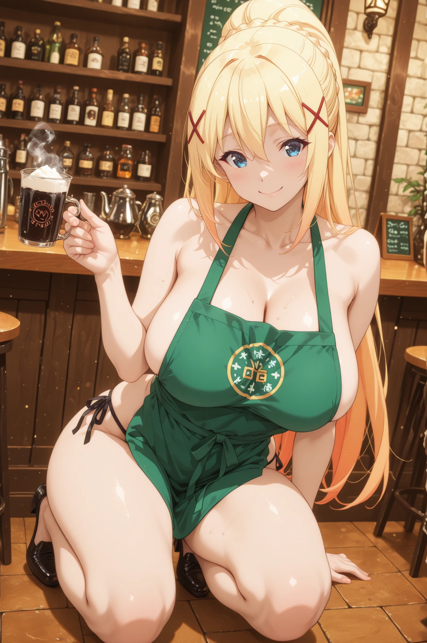 ((Tsunade)),(印记 on the forehead),(from below),((mature face)),,((thick body)),((Solo)),((complete naked)),(((soap bubbles cover whole body))), ((taking beer cup)),A MILF,in onsen, trending on artstationh, (Seductive smile),intricate face details,(Curvy physique), vibrant, 4K, 12k resolution,