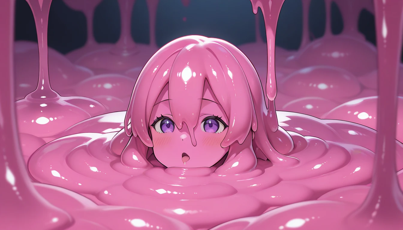 masterpiece, best quality, nsfw, 1girl, slime_girl, monster_girl,