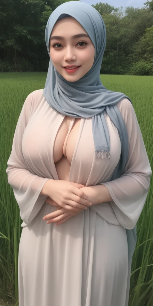 ((best quality)), ((masterpiece)),(best quality,realistic,highres:1.2),woman with hijab lying on bed ,wet body soaked,without bra and mini skirt,huge breast,showing pubic hairs wet,wet and dirty ,mesmerizing eyes,sincere smile,peaceful atmosphere,black and golden-tinged color palette,soft sunlight illuminating the scene,vibrant,reflective water puddles around the woman,,detailed expression of the woman's face and body,subtle wind blowing on the hijab and skirt,graceful pose of the woman,calmness and tranquility in her gaze,harmony with nature,majestic presence of the woman amidst the rural landscape,subtle hint of the woman's confident personality,serene and inviting ambiance.