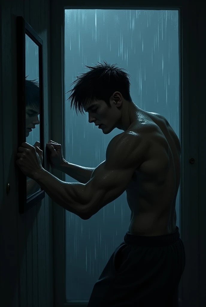 rain on man