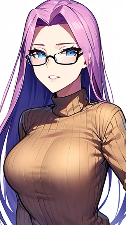((Human female Elder ager)), solo , purple hair  ,  manga Style ,big wide hips  , wearing skirt , Sweater  ,
