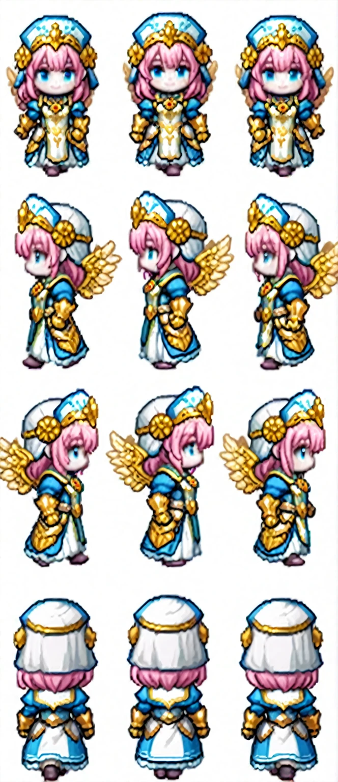 masterpiece , best quality , pixel , pixel art , xiangsu , xiang su , nsfw , 1 girl , fantasy clothes , full body , white background , deformed , junior , sexy , Highly Exposed , angel , pink clothes , bbw , pink hair