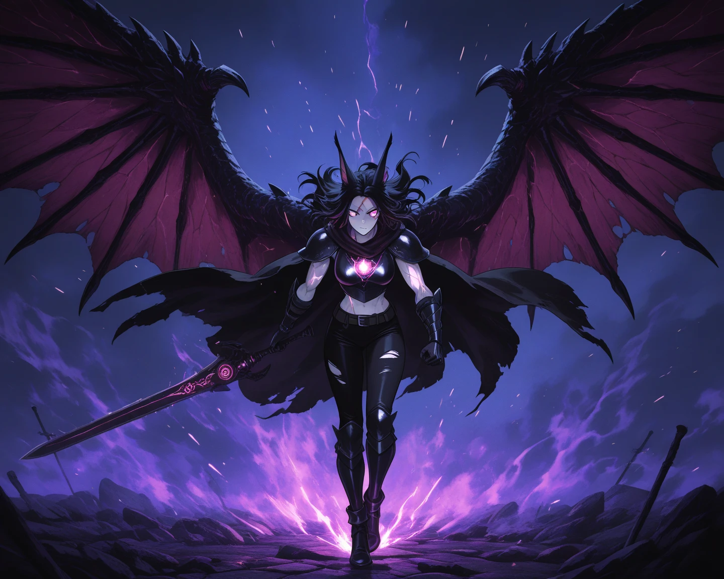 Fine, (Best Illustration), 8k Resolution, Intricate Details, Best Quality, Realistic, Ultra Detailed, Best Lighting, Best Shadows, Ultra HD, A Necromancer, Night, Magic, Dark Style, Vampire, Bat wings, red glowing eyes