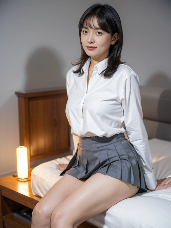 (In 8K，highest quality，masterpiece)，(Realistic，RAW Photos，Super Fine Clear)，Realistic Light，Detailed skin，Beautiful Japanese Women，((30-year-old woman，))、Businesswoman、Office Fashion，(Long skirt)、Panty shot，White sexy panties、kneeling to spread legs，Thin legs、fine grain，Detailed fingers、thin、Sexual，Ecstasy expression，In a stylish bedroom、a place where there are no people，Ecstasy，era of asian eyes
