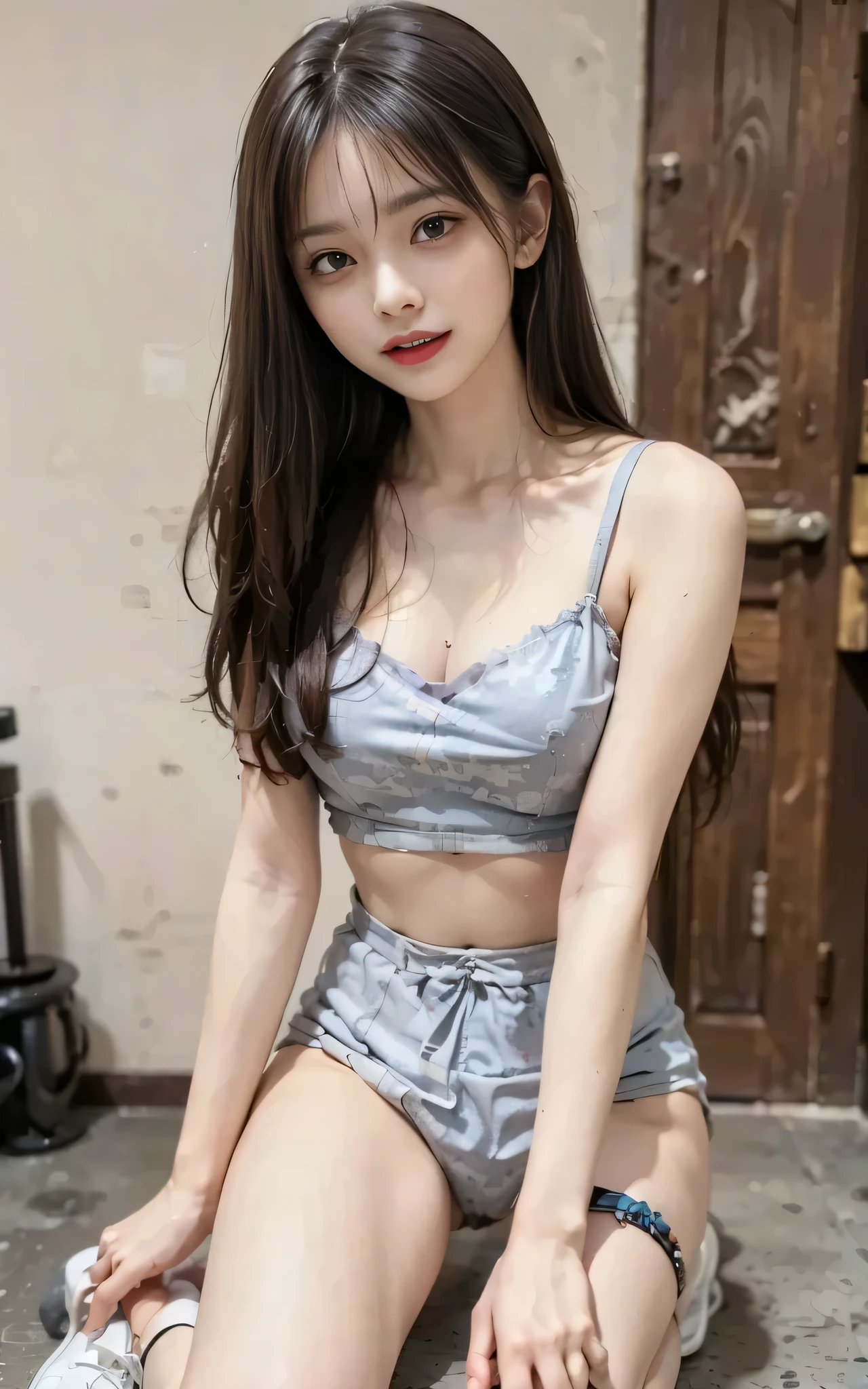 An award-winning photograph of the stunning (slender slim:1.4) (young:1.2) [teen:0.7]  (emb-babs) (in her 20:1.4) (with her magnificent girlfriend). (seductive smile:1.3), perfecteyes eyes,uncensored, (nsfw:1.4). 
BREAK. hourglass body shape (narrow hips:1.5),round ass, (medium fake breast:1.3),(thin legs:1.5),(toned:1.4), (athletic:1.4), (blushes:1.2). 
BREAK. wearing undersized (detailed blue top, short sleeves, zipper, pink short skirt, navel, cleavage ,cameltoe pussy:1.4), (intricate apparel ornate with lace), (fancy clothing),(braless:1.4), covered nipples, (belly:1.3), (midriff:1.3), (navel:1.3) , (jewelry), (rings), (bracelets), (necklace), (earrings).
BREAK. (alluring:1.4), [(feminine), (attracted to viewer:1.2), (charmed by viewer:1.2), (ravishing),(sensual:1.4), (nubile:1.2), intense,passionate,bitch,lush,nerd,lubricous:0.7] 
BREAK. (arching her back , girl arching her neck), 
BREAK. (chakumomi , pov hand , breast grab,), in a behind an open fridge full of food. [StarWars themed]. 
BREAK. BREAK. RAW, analogue, (deep shadows), (hard lighting, light rays) (natural skin texture, hyperrealism, soft light, sharp), (best quality:1.4), (masterpiece:1.3), (realistic photo:1.4), skin pores, scattering, radiant light rays, high-res, detailed facial features, high detail, sharp focus, smooth, aesthetic, extremely detailed, (extremely detailed eyes, extremely detailed iris:1.4), extremely detailed hair, extremely detailed skin, extremely detailed clothes, octane render, Unreal Engine, post-processing, max detail, roughness, natural skin texture, (reality), (realistic:1.2), 8k UHD, (ultra realistic 8k photo:1.3), (digital art), hdr, intricate, vivid colors, OverallDetail. An award-winning photograph of the stunning (slender slim:1.4) (young:1.2) [teen:0.7]  () (in her 20:1.4) (with her magnificent boyfriend). (erotic smile:1.4)