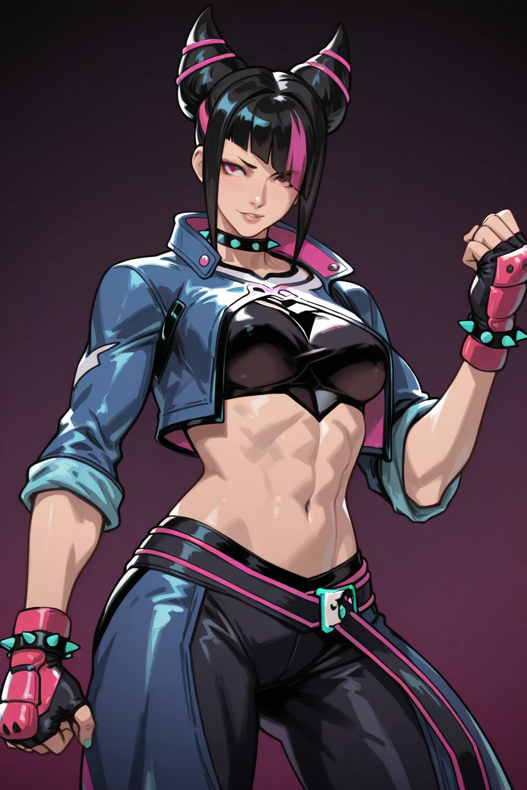 Juri, Fighint pose, jeans, shorts, big ass, muscular, strong face