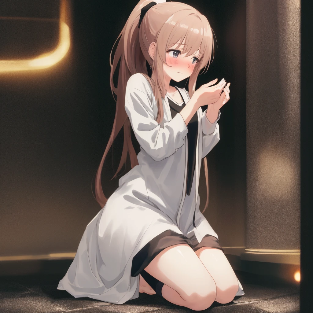 Kizi，shackle，binding，锁链，BDSM，kneeling down，leaked pee
