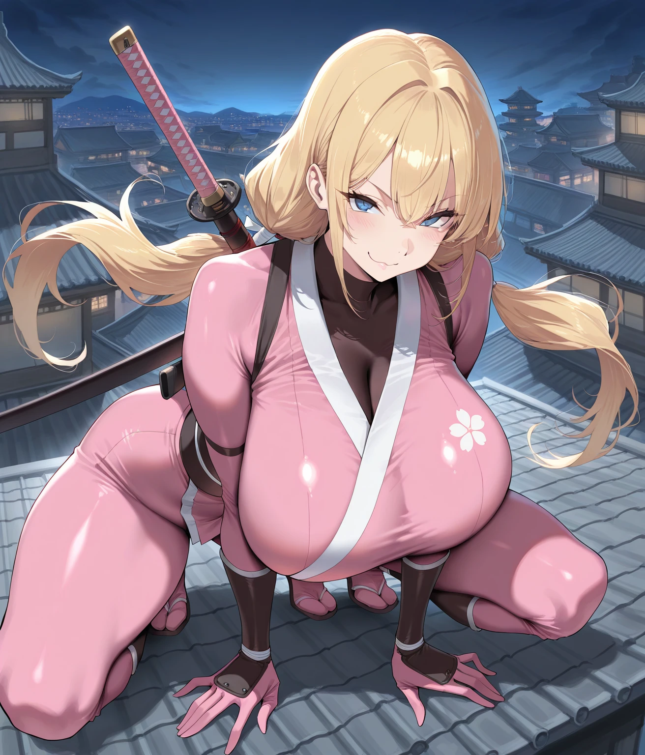 ((run away,(Huge breasts:1.8), Very red lips,Huge breastsを強調,Big Ass,Tight waist,Long legs,Are standing,Patina eyes)) 8K(((Japanese Clothing,kimono,European style clothing,Tight clothing,Tight clothing,Clothes that flatter your figure))) 8K(((Clear body lines,Tight clothing,Clothes that reveal breasts,胸のラインがはっきりTight clothing))) 8K(((((Anime style face,(Anime style faceの描写しっかり)) 8K(((rest,rest顔,Handsome face,A dashing face,Cherry blossoms are blooming,The wind is blowing))) (1 Girl:1.2), , Ji Qi,伝統的なJapanese Clothing, Captivating smile、Wet Skin Exposed Genitals，Astride a man，Have sex、Dripping love juice