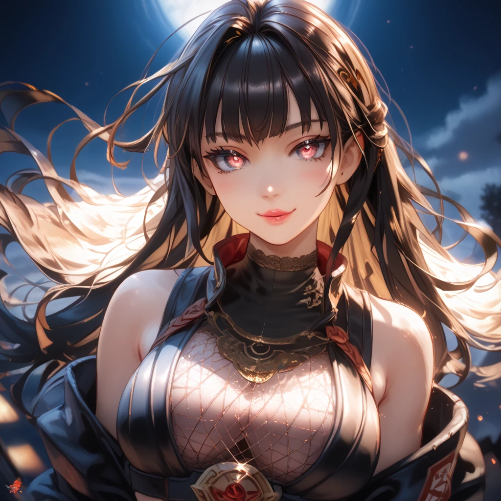 (masterpiece,best quality,ultra-detailed),1girl, large breast, glowing eyes,long hair,(((dust pretty girl))),beautiful and detailed face, detailed eyes,night,dust particles in the air,((dust theme)),((((dust theme)))),