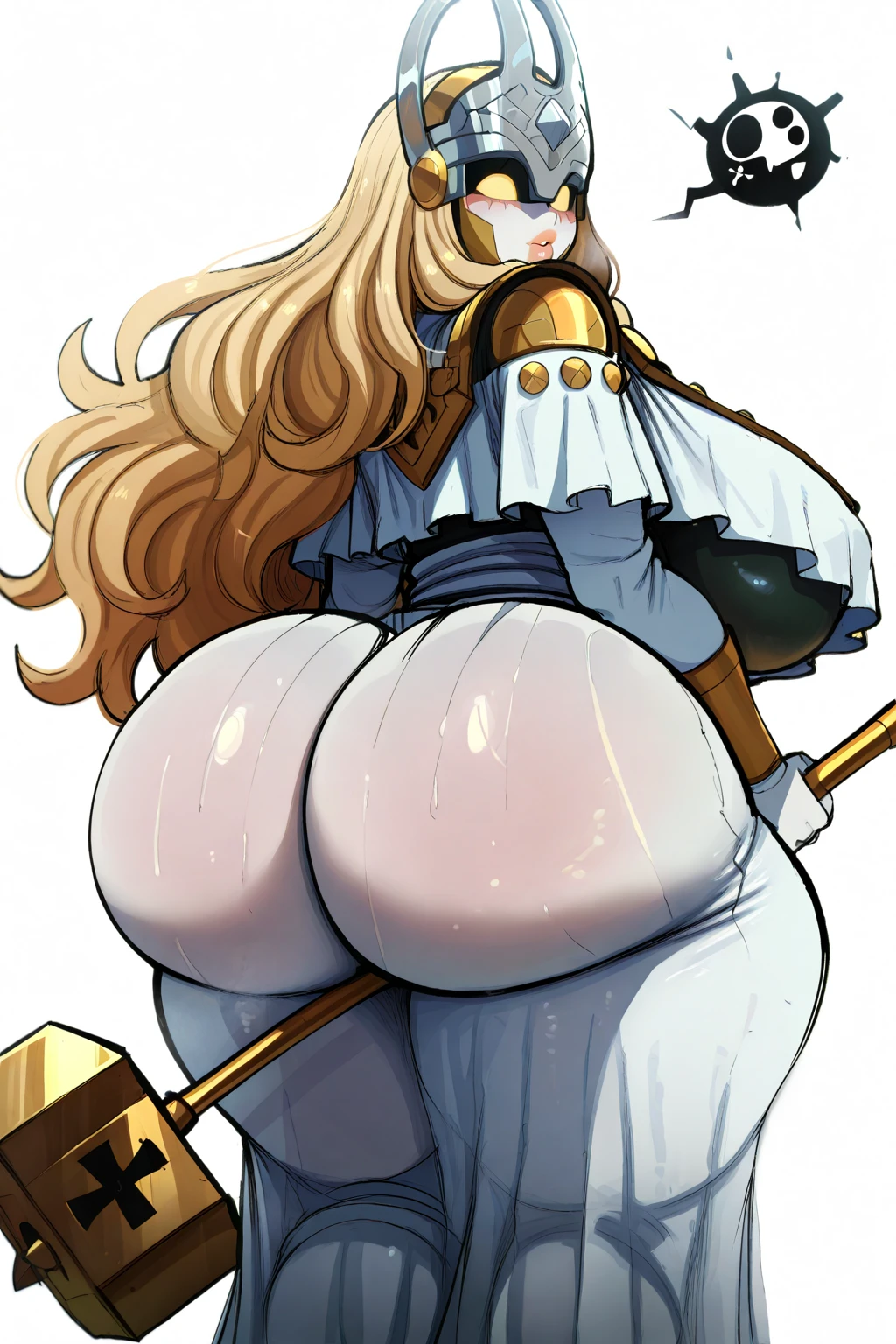 Highest quality, 8k, (One girl:1.3),(((Big Tits:1.1))), (Colorful illustrations:1.4), (masterpiece, Highest quality, Highest quality, Official Art), Very detailed, Most detailed, (Super detailed), ((Very delicate and beautiful)), Sister clothes, (((Thighs))), ((Priest)), ((Veil on the head)), god々New cane, church
