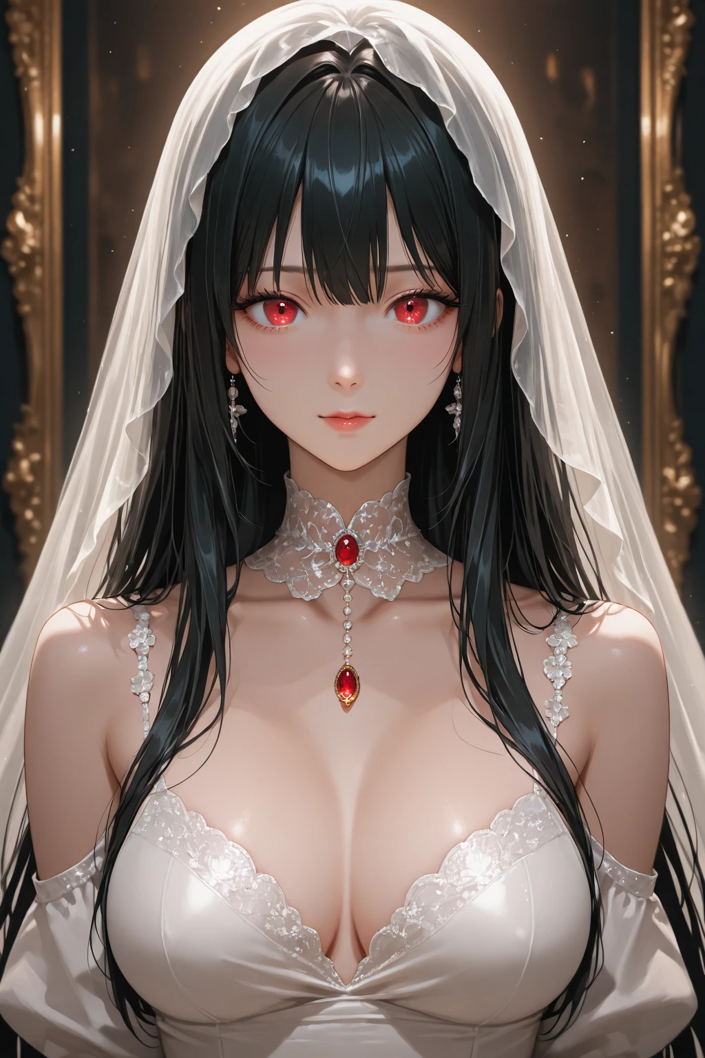 young woman, Skin as white as snow, Lips as red as blood, Hair as black as ebony