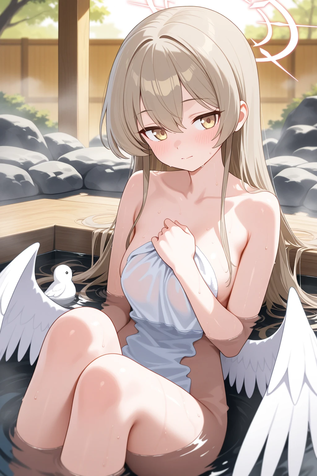 asuna,Asuna, brown hair, (brown eyes:1.5), long hair,beautiful breasts, ((pubic hair)), Completely naked,break ,{{outdoor}}, {{Completely nakedで町の繁華を歩く}},{{open the thighs}},{{main street}},{{Akihabara downtown}},{{congestion}},{{{surrounded by a crowd}}}, Blue sky,break looking at viewer, (whole body), break{{{{whole body}}}}, NSFW, （smile）、NSFW、 break (masterpiece:1.2), highest quality, High resolution, unity 8k wallpaper, Very detailed CG, (perfect hands, perfect anatomy),